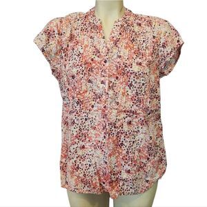 Bit & Bridle Floral Women's Blouse - Pink and Purple Size Medium